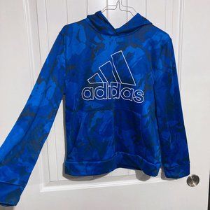 Adidas Boy Blue Camouflage Camo Hoodie Sweater